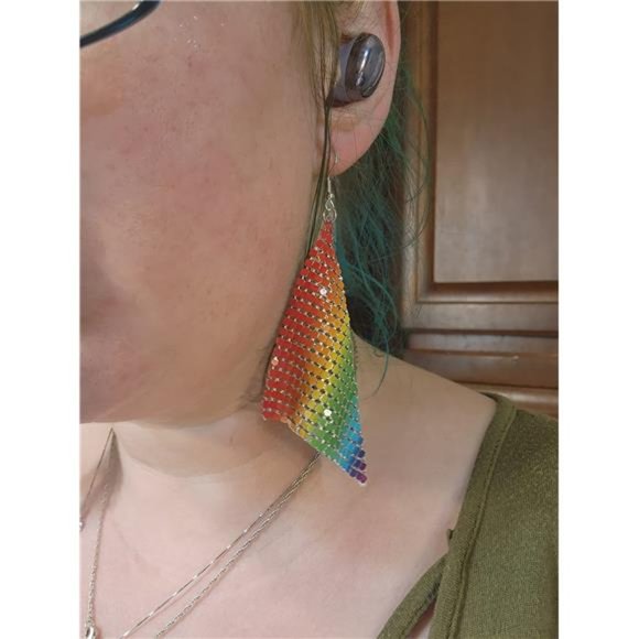 6 Pairs Rainbow Earrings Pride |  Earrings Rainbow - Picture 5 of 8